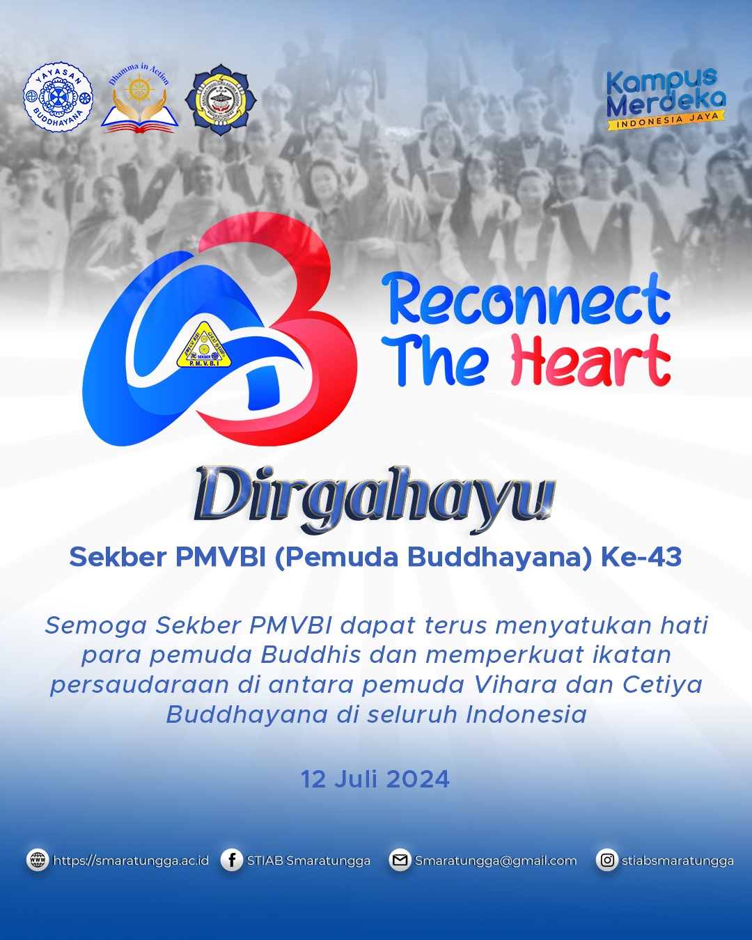 DIRGAHAYU Sekber PMVBI (Pemuda Buddhayana) Ke-43